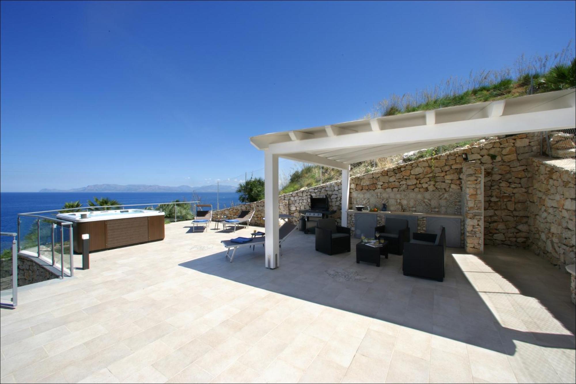 Villa Antonia - Vasca Idromassaggio Terrazza Vista Mare سان فيتو لو كابو المظهر الخارجي الصورة